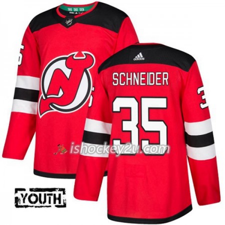 Børn NHL New Jersey Devils Trøje Cory Schneider 35 Adidas 2017-2018 Rød Authentic